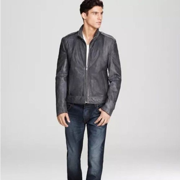 Hugo Boss Other - BOSS Hugo Boss HUGO Lugo Leather Jacket & Classic Jeans in Denim M